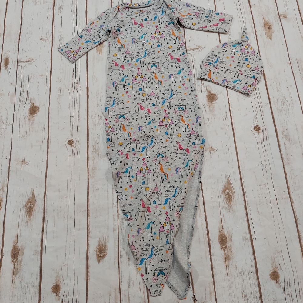 Baby Unicorn Sleeper Set plus 2 Leggings - Picture 3 of 12